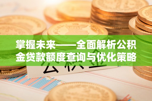 攀枝花掌握未来——全面解析公积金贷款额度查询与优化策略