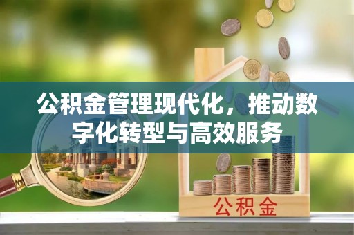攀枝花公积金管理现代化，推动数字化转型与高效服务