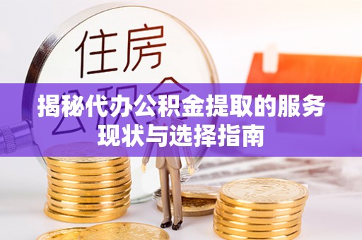 攀枝花揭秘代办公积金提取的服务现状与选择指南