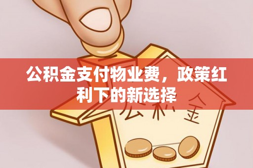 攀枝花公积金支付物业费，政策红利下的新选择
